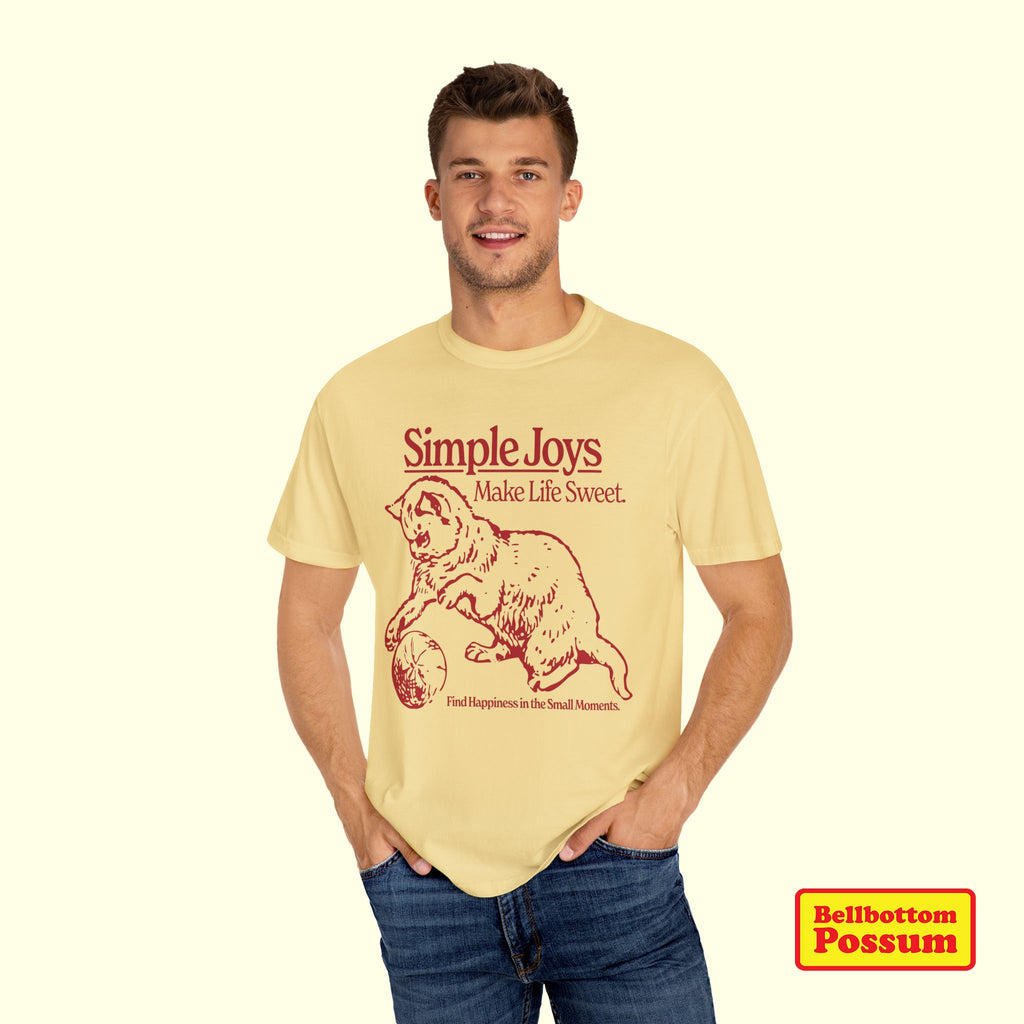 Simple Joys Cat T-Shirt | Comfort Colors