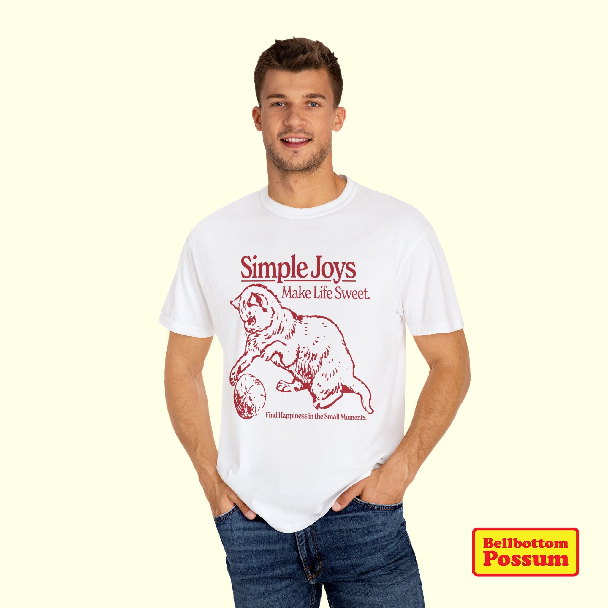 Simple Joys Cat T-Shirt | Comfort Colors