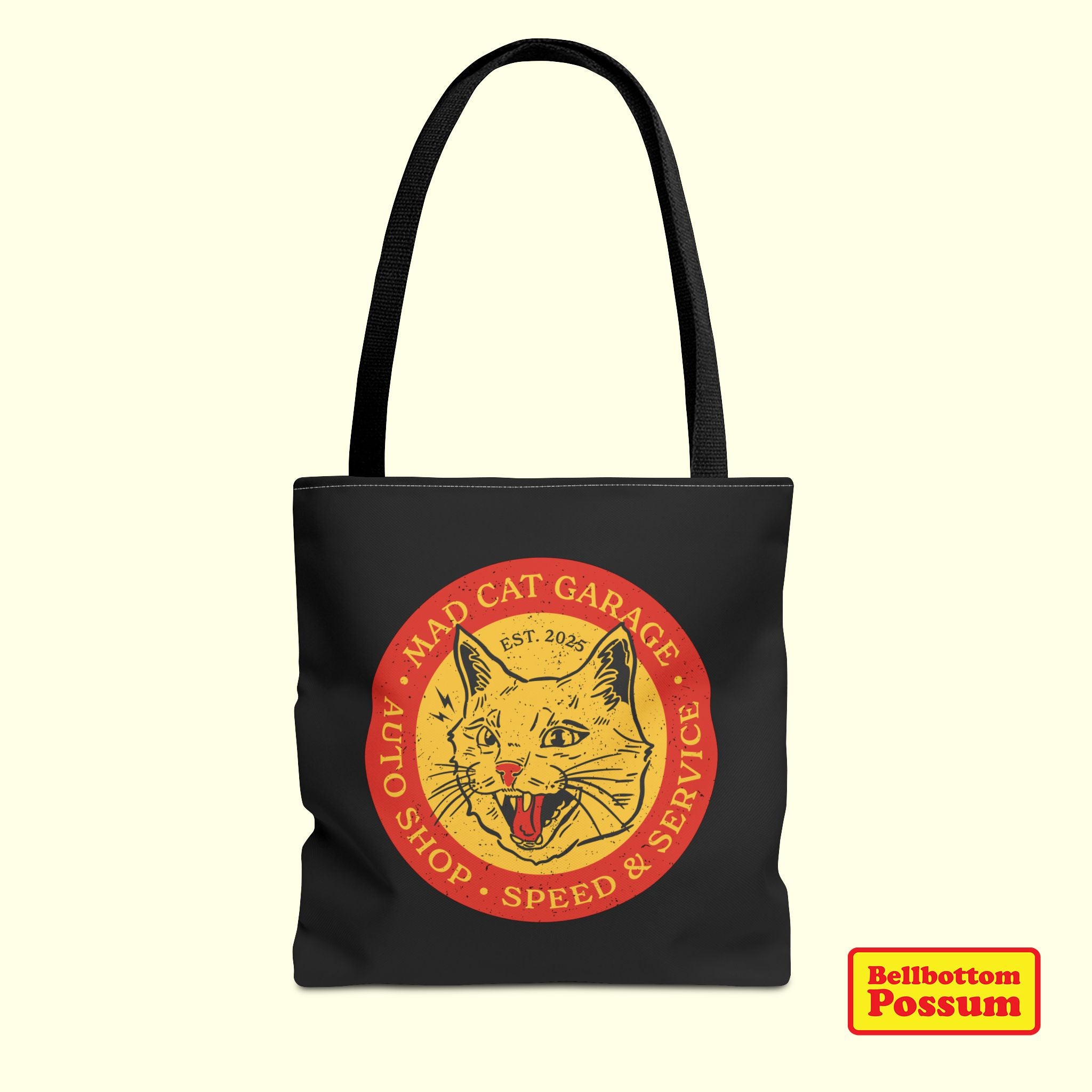 Mad Cat Garage Tote Bag