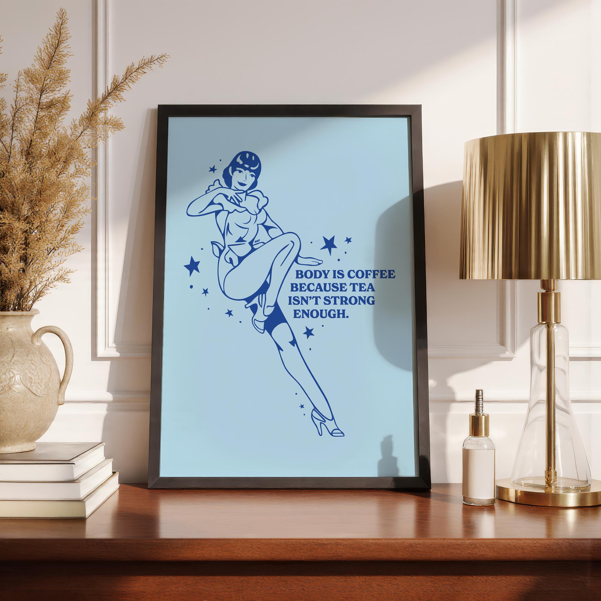 Pin-Up Brassy Betty Digital Art Print | Instant Download