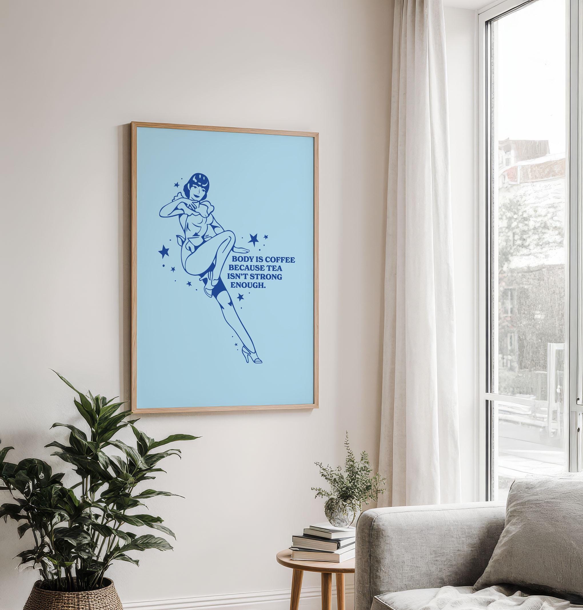 Pin-Up Brassy Betty Digital Art Print | Instant Download