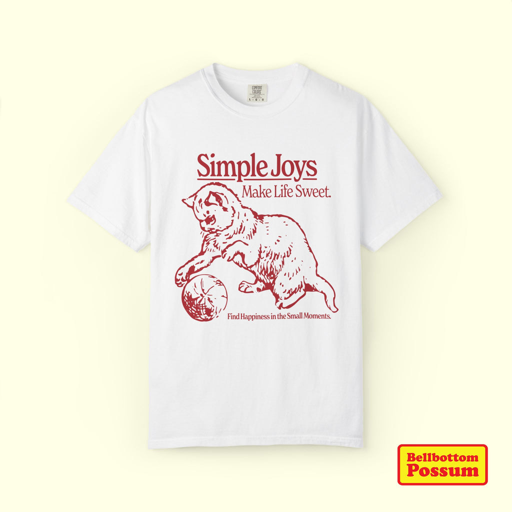Simple Joys Cat T-Shirt | Comfort Colors