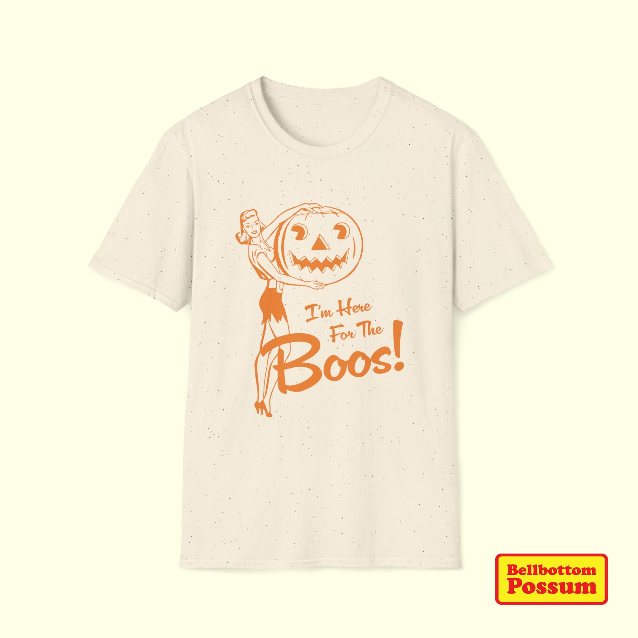 Here for the Boos Halloween T-Shirt | Funny Seasonal Graphic Tee | Spooky Season Shirt