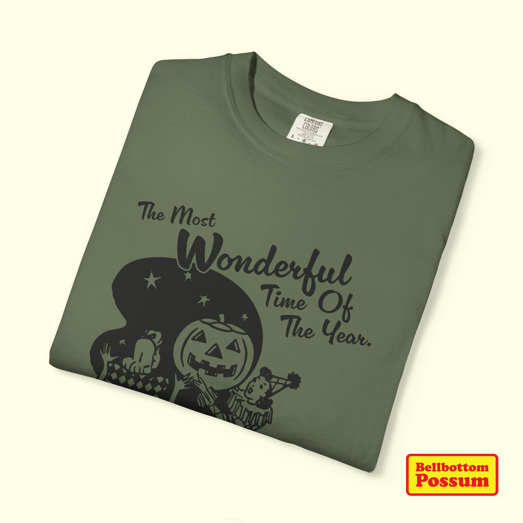 The Most Wonderful Time of the Year Halloween T-Shirt | Funny Seasonal Graphic Tee | Spooky Season Retro Vintage Shirt