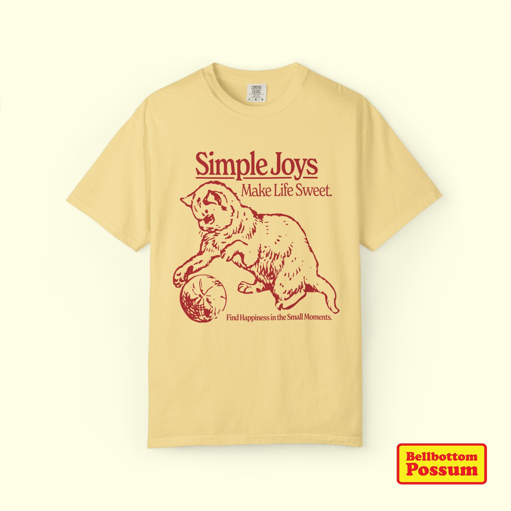 Simple Joys Cat T-Shirt | Comfort Colors
