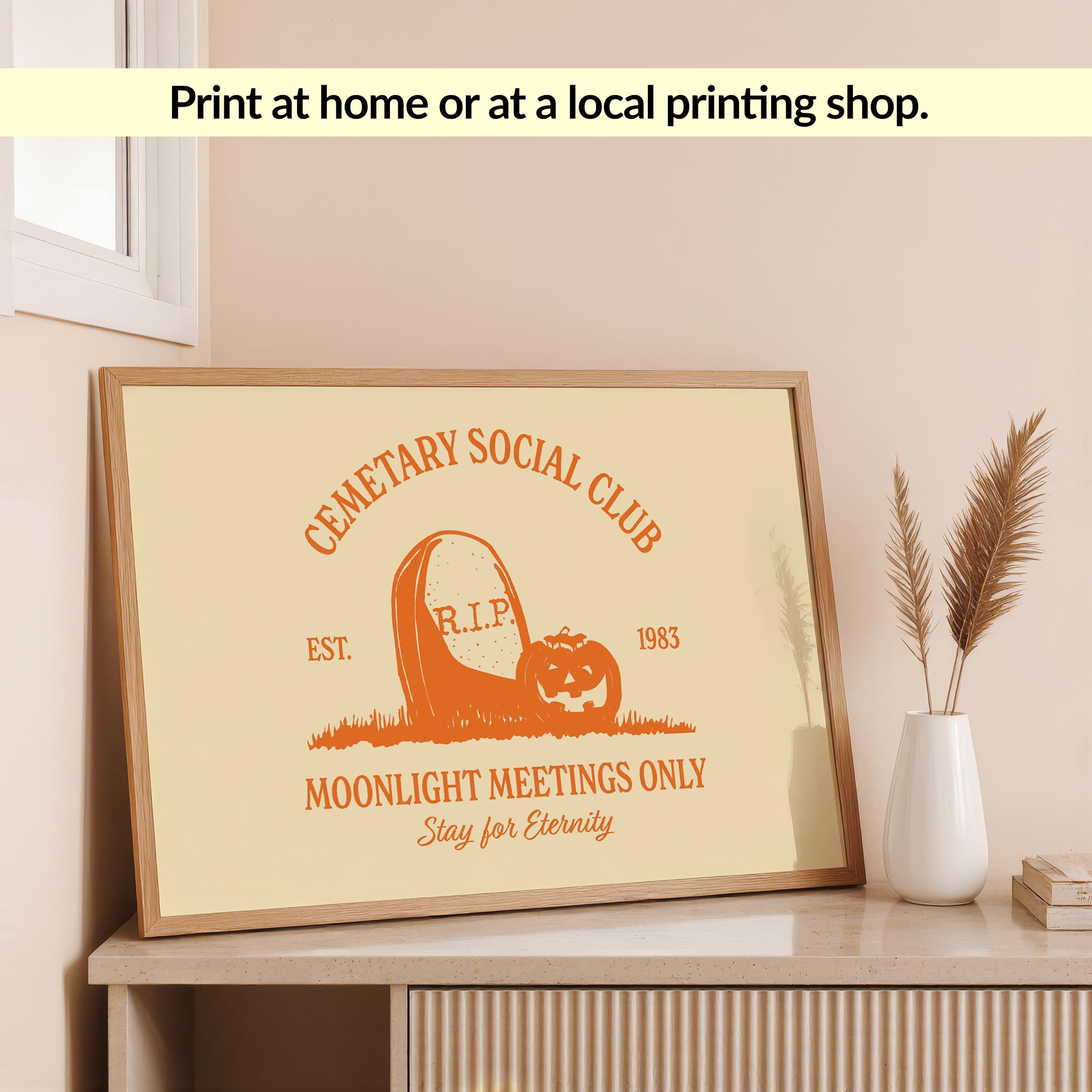 5 Halloween Prints Decor Retro Gallery Wall Art | Digital Download