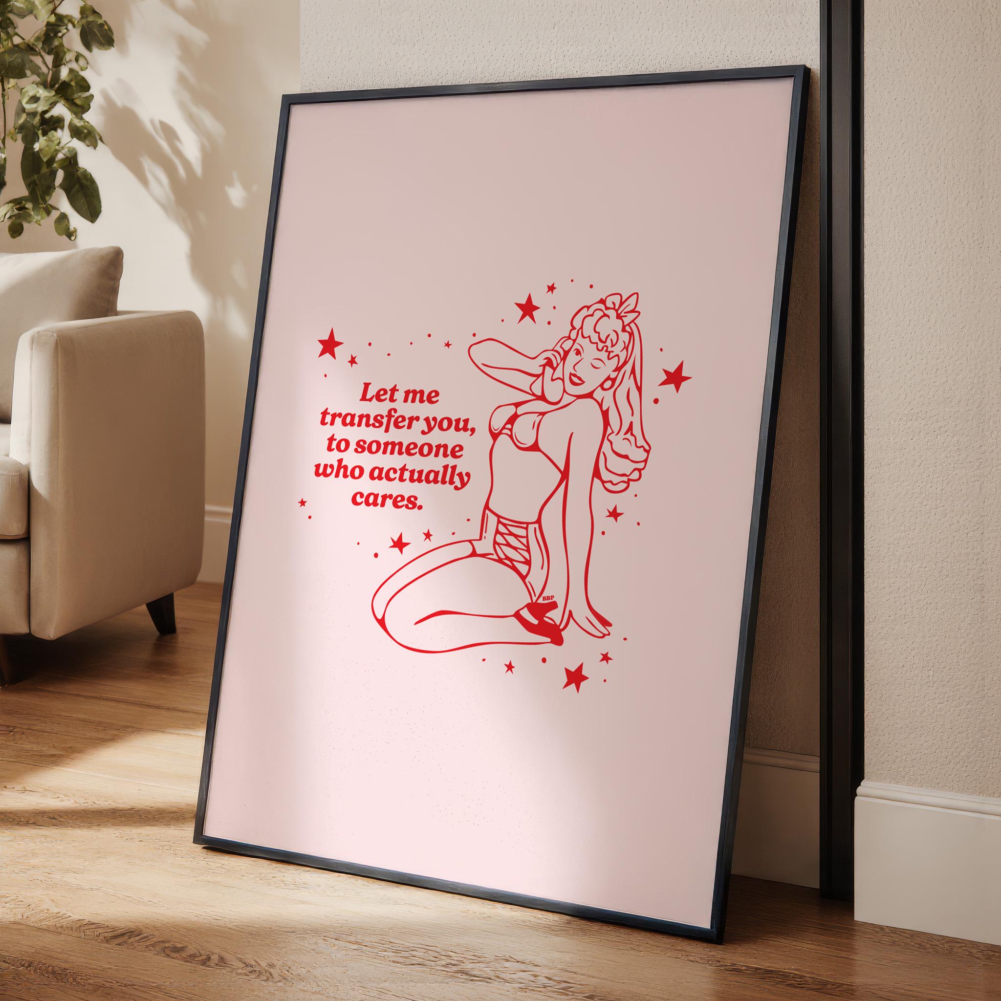 Pin-Up Sassy Sarah Digital Art Print | Instant Download